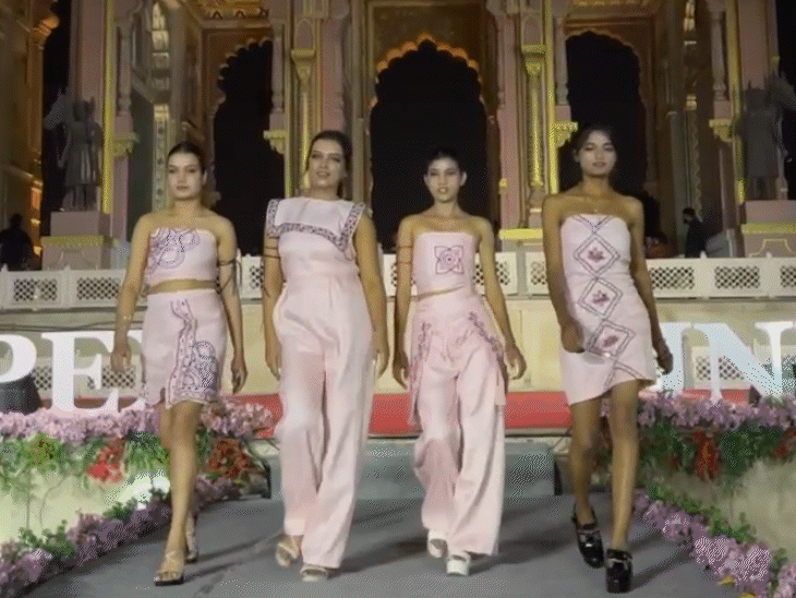 जयपुर में रैंप पर उतरीं कॉलेज की युवतियां, VIDEO:राजस्थान की समृद्ध सांस्कृतिक विरासत को प्रभावशाली ढंग से किया प्रस्तुत